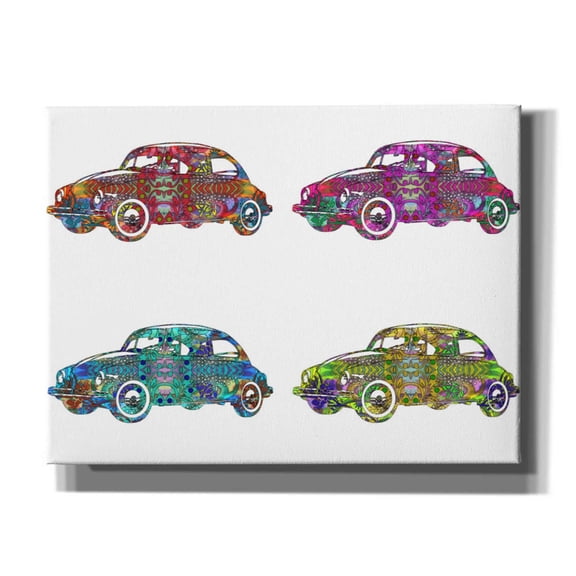 Epic Graffiti '4 Vw's' by Dean Russo, Giclee Canvas Wall Art, 16"x12"