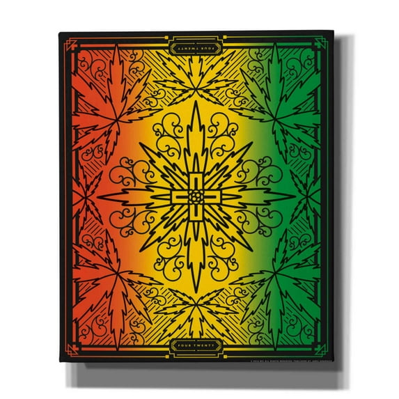 Epic Graffiti '420 Rasta' by JJ Brando, Canvas Wall Art, 20"x24"