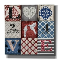 Epic Graffiti '9 Love Rwb'  by Art Licensing Studio Canvas Wall Art, 18" x 18"