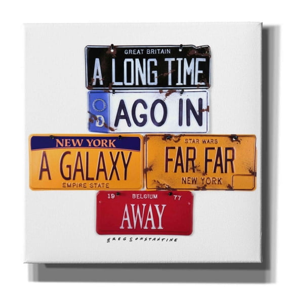 Epic Graffiti 'A Long Time Ago' by Gregory Constantine, Giclee Canvas Wall Art, 26"x26"