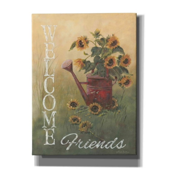 Epic Graffiti 'A Sunflower Welcome' by Pam Britton, Canvas Wall Art, 40"x54"