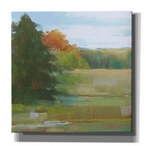 Epic Graffiti 'Abstract Field I Bright Blue Sky' by Carol Rowan, Giclee Canvas Wall Art, 12"x12"