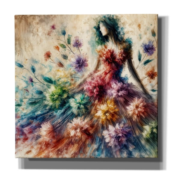 Epic Graffiti 'Abstract Flower Dress' by Rey Klimt Canvas Wall Art, 26" x 26"