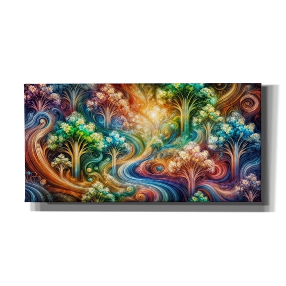 Epic Graffiti 'Abstract Forest' by Rey Klimt Canvas Wall Art, 40" x 20"