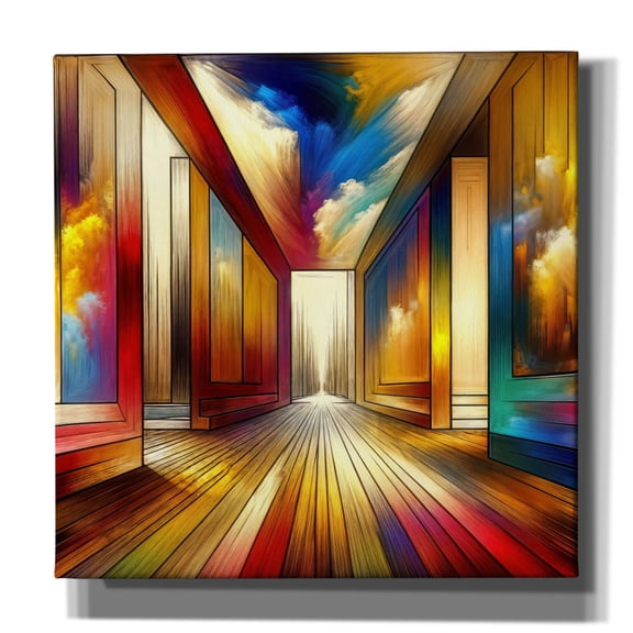 Epic Graffiti 'Abstract Path 2' by Rey Klimt Canvas Wall Art, 18" x 18"