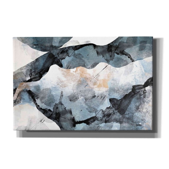Epic Graffiti'Abstract River' by Christov Art, Giclee Canvas Wall Art, 18"x12"