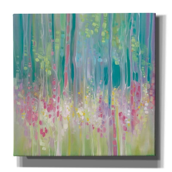 Epic Graffiti 'Abstract Summer' by Gill Bustamante, Canvas Wall Art, 12"x12"