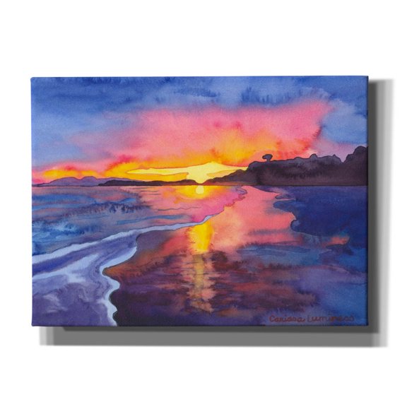 Epic Graffiti 'Abstract Sunset' by Carissa Luminess, Canvas Wall Art, 54"x40"