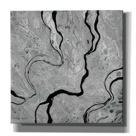 Epic Graffiti 'Abstract in Gray IV' by Cindy Jacobs, Canvas Wall Art, 26"x26"