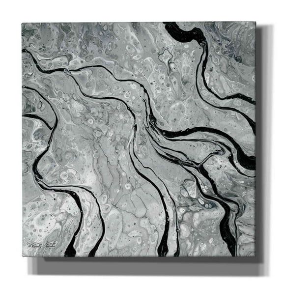 Epic Graffiti 'Abstract in Gray V' by Cindy Jacobs, Canvas Wall Art, 12"x12"
