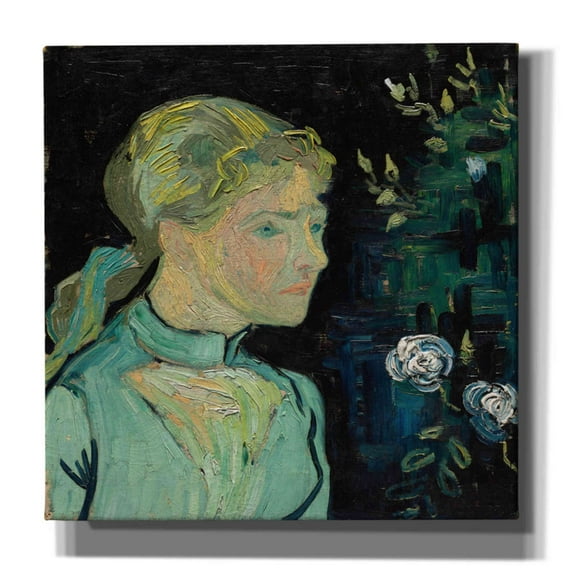 Epic Graffiti 'Adeline Ravoux 1890' by Vincent Van Gogh, Giclee Canvas Wall Art, 12"x12"