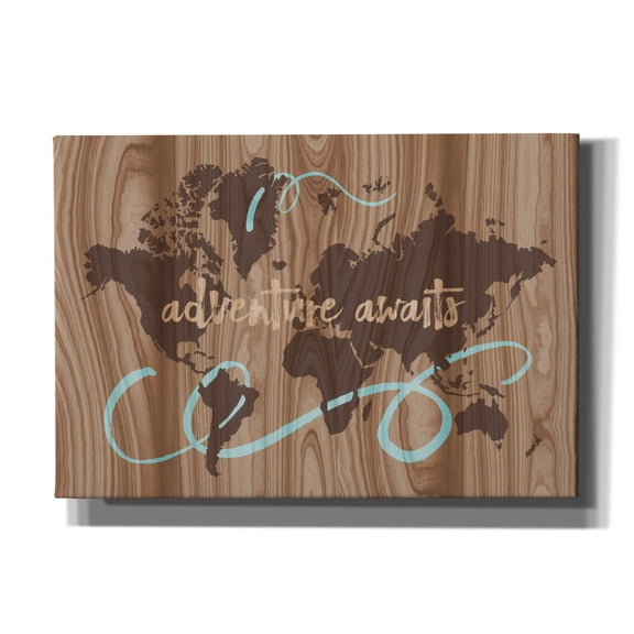 Epic Graffiti 'Adventure Map'  by Erin Clark Canvas Wall Art, 26" x 18"