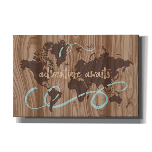 Epic Graffiti 'Adventure Map' by Erin Clark Canvas Wall Art, 40" x 26"