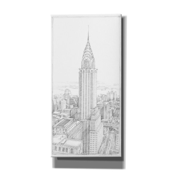 Epic Graffiti 'Aerial City View 1' by Ethan Harper Canvas Wall Art, 20" x 40"