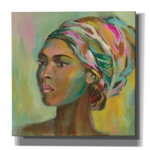 Epic Graffiti 'African Woman II' by Silvia Vassileva, Canvas Wall Art, 26"x26"