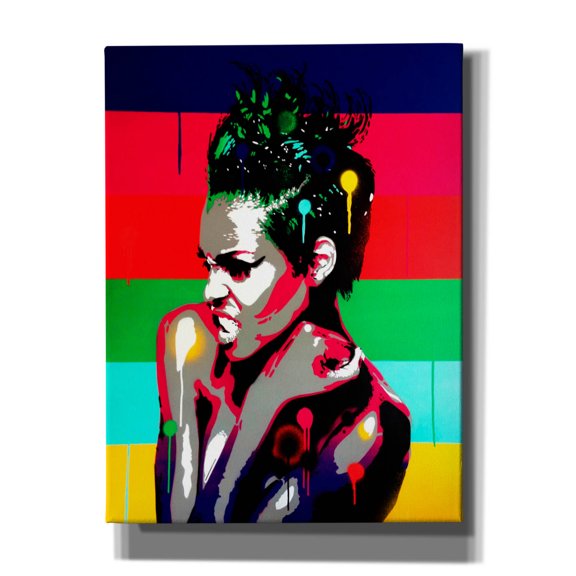 Epic Graffiti 'Afro Punk 1' by Abstract Graffiti Canvas Wall Art, 12" x 16"