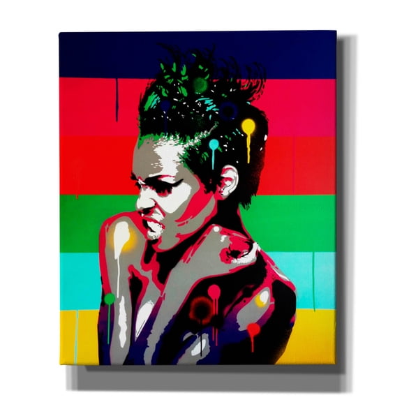 Epic Graffiti 'Afro Punk 1' by Abstract Graffiti Canvas Wall Art, 20" x 24"
