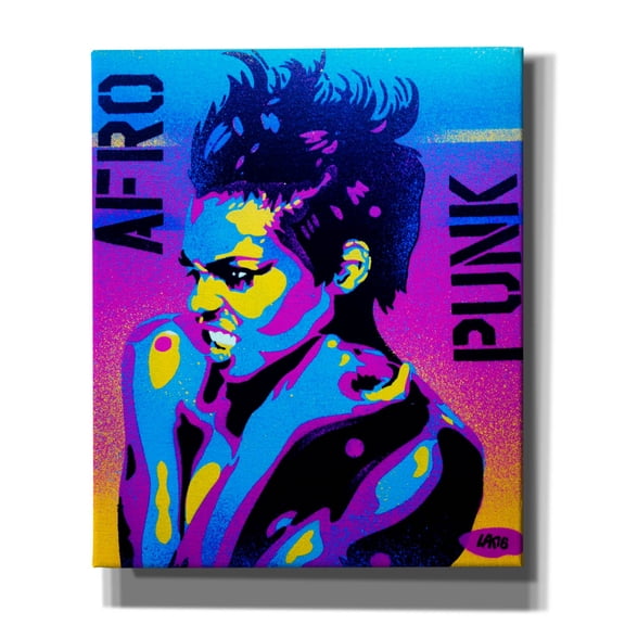 Epic Graffiti 'Afro Punk 2' by Abstract Graffiti Canvas Wall Art, 20" x 24"