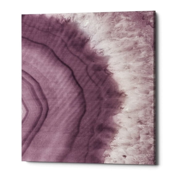 Epic Graffiti  "Agate Geode II PLUM" by Wild Apple Portfolio, Giclee Canvas Wall Art, 16"x18" 20" x 24"