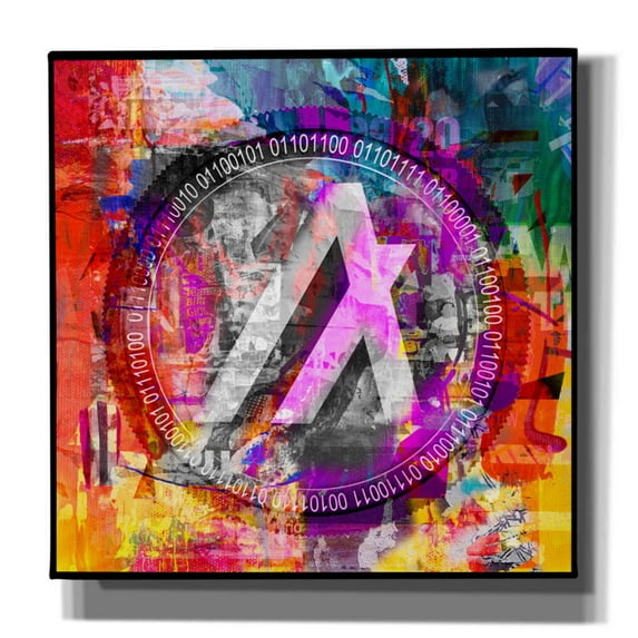 Epic Graffiti 'Algo Algorand Crypto In Color' by Epic Graffiti Portfolio Giclee Canvas Wall Art, 37"x37"