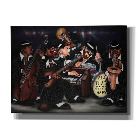 Epic Graffiti 'All That Jazz' by Leonard Jones, Canvas Wall Art, 16"x12"