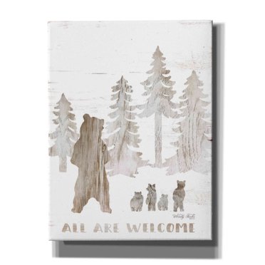 Epic Graffiti 'All are Welcome Bears' by Cindy Jacobs, Canvas Wall Art, 12"x16"