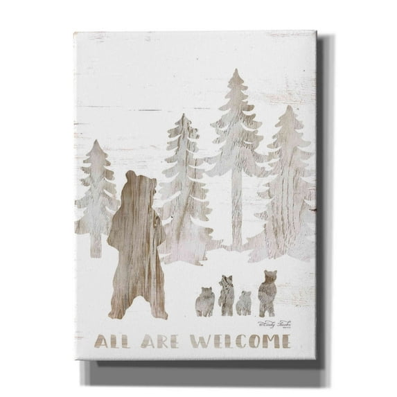 Epic Graffiti 'All are Welcome Bears' by Cindy Jacobs, Canvas Wall Art, 40"x54"