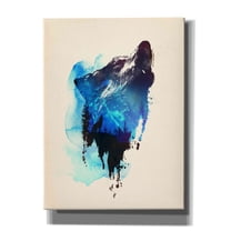 Epic Graffiti 'Alone As a Wolf' by Robert Farkas, Giclee Canvas Wall Art, 40"x54"