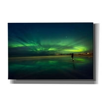 Epic Graffiti 'Amazing View On The Northern Lights' by Epic Portfolio, Giclee Canvas Wall Art, 18"x12"