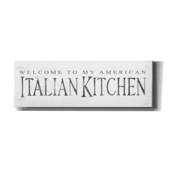 Epic Graffiti 'American Italian Kitchen' by Cindy Jacobs, Canvas Wall Art, 36"x12"
