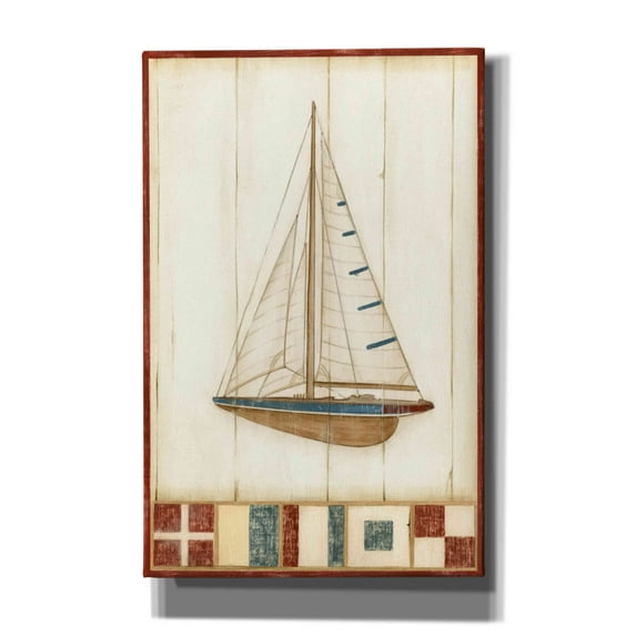 Epic Graffiti "Americana Yacht I" by Ethan Harper, Canvas Wall Art, 26"x40"
