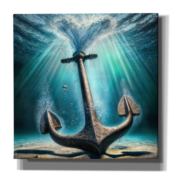 Epic Graffiti 'Anchor Drop' by Rey Klimt Canvas Wall Art, 26" x 26"