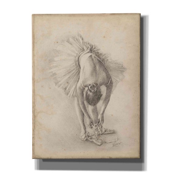 Epic Graffiti 'Antique Ballerina Study I' by Ethan Harper Canvas Wall Art, 12"x16"