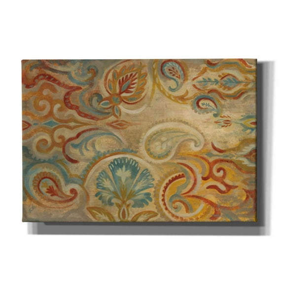 Epic Graffiti 'Antique Paisley' by Silvia Vassileva, Canvas Wall Art, 26"x18"