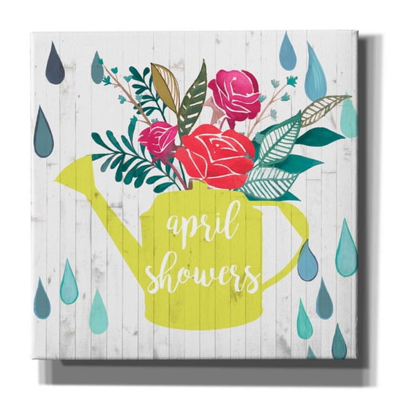 Epic Graffiti 'April Showers and May Flowers I' by Studio W, Canvas Wall Art, 26"x26"