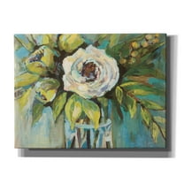 Epic Graffiti "Aqua Solo" by Jeanette Vertentes, Canvas Wall Art, 16"x12"
