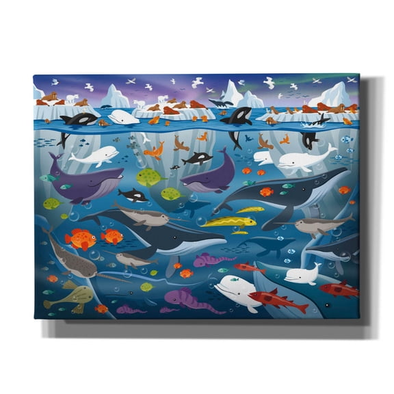 Epic Graffiti 'Arctic Ocean Color' by DoodleScapes Canvas Wall Art, 16" x 12"