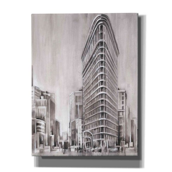Epic Graffiti 'Art Deco Cityscape II' by Ethan Harper Canvas Wall Art, 40"x54"