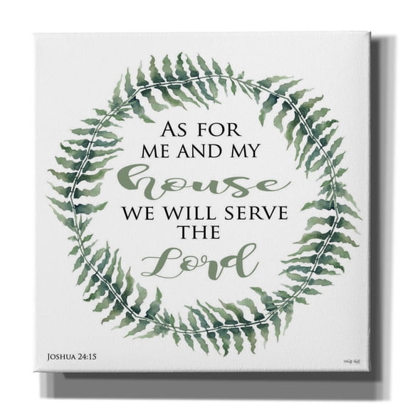 Epic Graffiti 'As For Me and My House Wreath' by Cindy Jacobs, Canvas Wall Art, 26"x26"