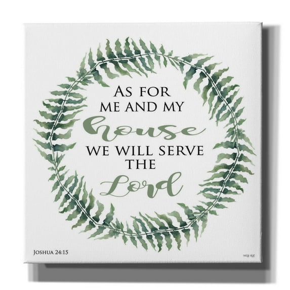 Epic Graffiti 'As For Me and My House Wreath' by Cindy Jacobs, Canvas Wall Art, 37"x37"