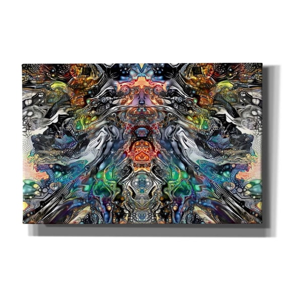 Epic Graffiti 'At The Bottom Of The Cenote' by Pedro Gavidia, Canvas Wall Art, 60"x40"