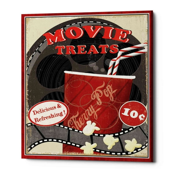 Epic Graffiti 'At the Movies II' by Veronique Charron, Canvas Wall Art, 26"x34"