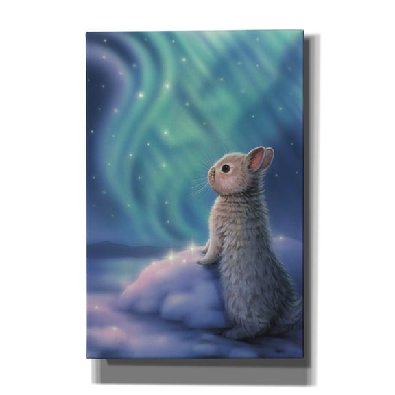 Epic Graffiti 'Aurora Bunny' by Kirk Reinert, Canvas Wall Art, 12"x18"
