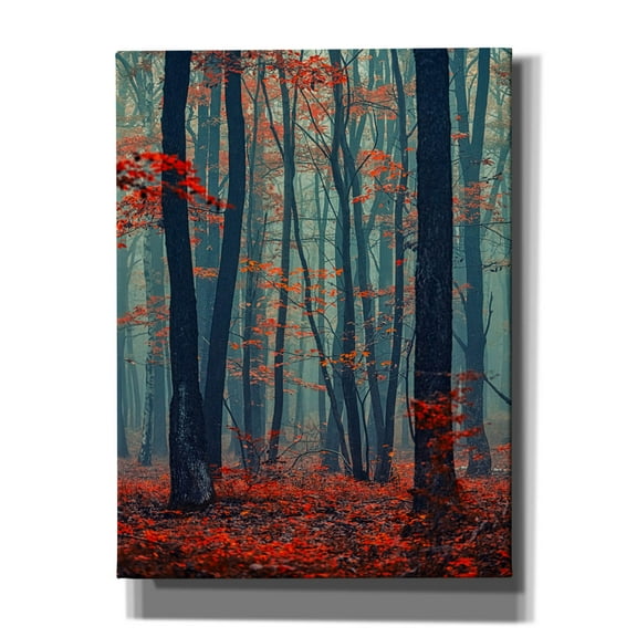 Epic Graffiti 'Autumn Forest In The Mist' by Igor Vitomirov, Canvas Wall Art, 12"x16"