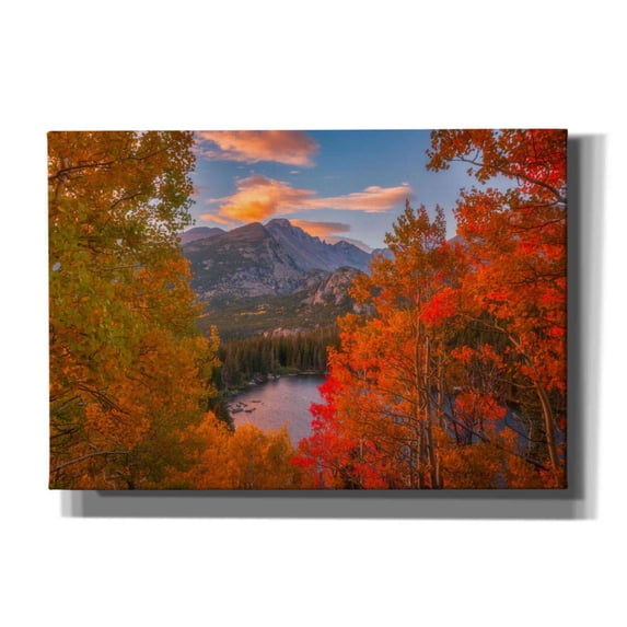 Epic Graffiti 'Autumn's Breath - Rocky Mountain National Park' by Darren White, Giclee Canvas Wall Art, 26"x18"