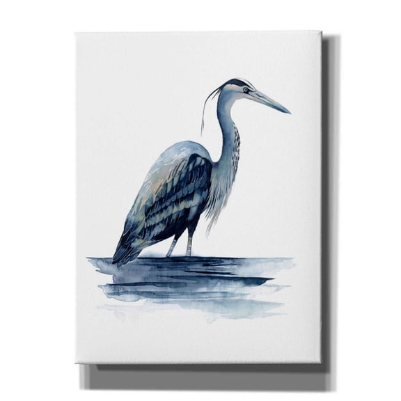 Epic Graffiti 'Azure Heron II' by Grace Popp, Canvas Wall Art, 12"x16"