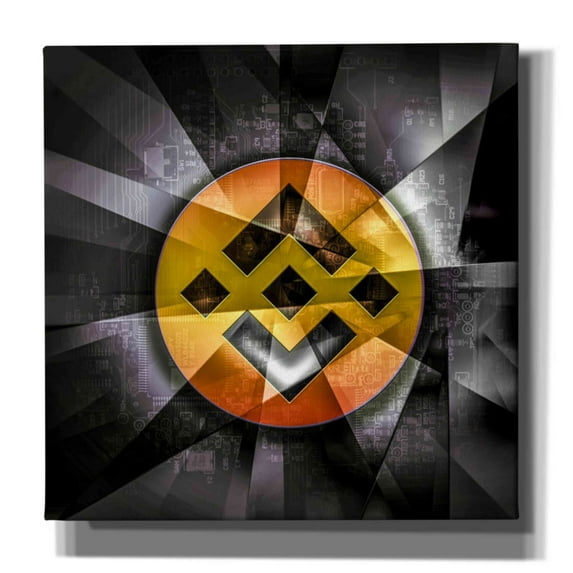 Epic Graffiti 'BNB Binance Coin,' Canvas Wall Art, 37"x37"