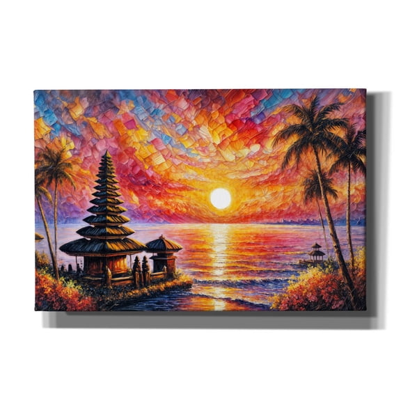 Epic Graffiti 'Bali Ocean Sunset' by Rey Klimt Canvas Wall Art, 60" x 40"