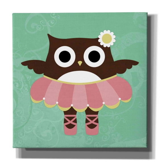 Epic Graffiti 'Ballerina Owl' by Nancy Lee, Canvas Wall Art, 37"x37"
