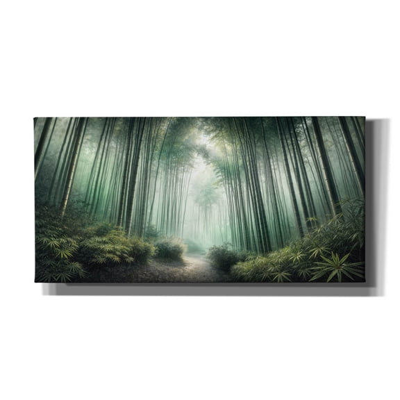 Epic Graffiti 'Bamboo Forest In The Morning Mist' by Rey Klimt Canvas Wall Art, 60" x 30"